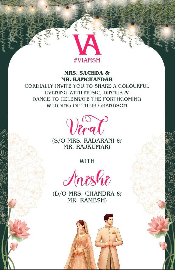 Wedding Custom Video Invitation Evite | Digital Wedding Video Evites | Custom Wedding Video Invitation Evite SEVD-29